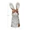 Hello Honey® 11.75" Brown & White Hand-Painted Decorative Stoneware Rabbit Vase